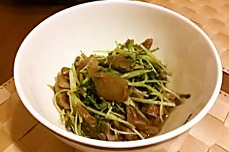 時短 簡単副菜 水菜と砂ずりの炒め物 レシピ 作り方 By Classy クックパッド