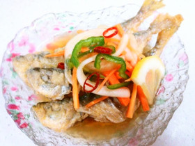 酸っぱくない小鯵(豆あじ)の南蛮漬け