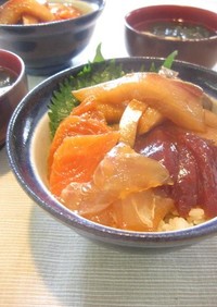 オッサンの韓国風味な海鮮丼
