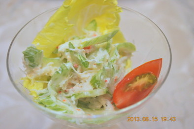 簡単♪　おいし～ぃ蟹とセロリのサラダの写真