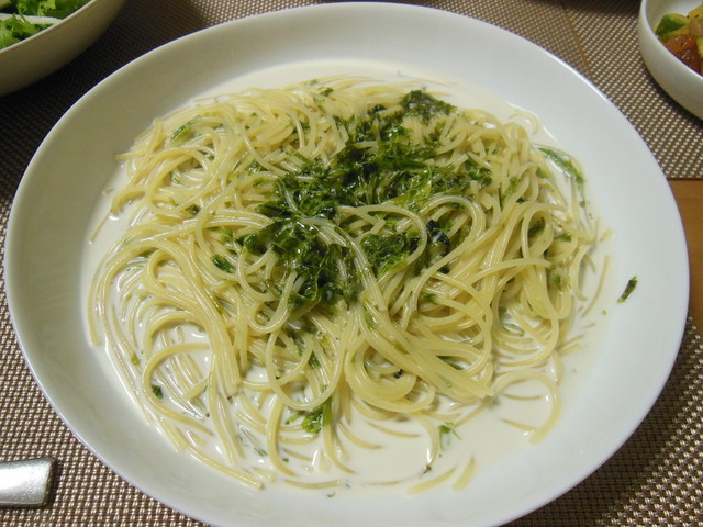 あおさ海苔のクリームパスタゆず胡椒風味 レシピ 作り方 By くっくみん クックパッド 簡単おいしいみんなのレシピが371万品