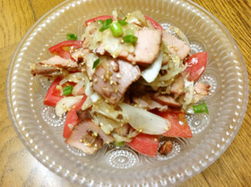 簡単♪さっぱり☆焼豚のサラダ