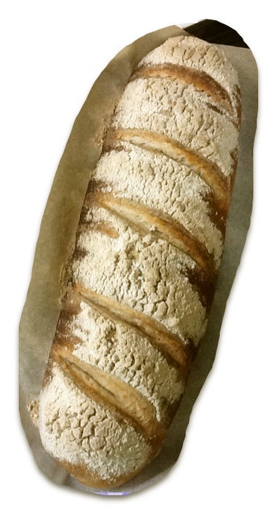 自家製酵母のライ麦パンの写真