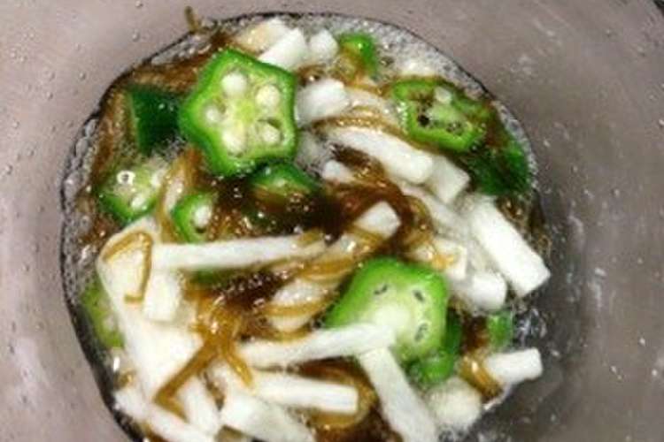 もずく 長芋 オクラのネバとろ酢の物 レシピ 作り方 By Kumiworld クックパッド 簡単おいしいみんなのレシピが354万品