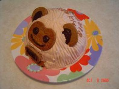 祝１歳　お猿のバースデーケーキの写真