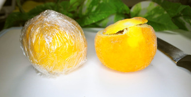 柚子の保存法（冷凍）の写真