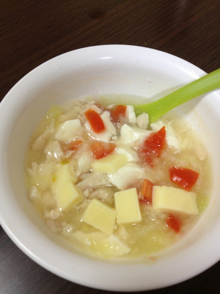 離乳食 後期☆豆腐と野菜のスープ☆の画像