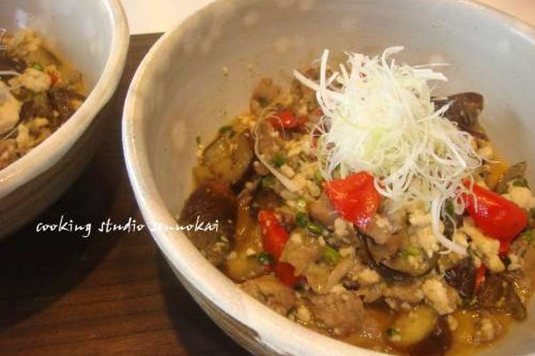 簡単健康レシピ 茄子と豚肉の味噌豆腐炒め レシピ 作り方 By せんの会 クックパッド