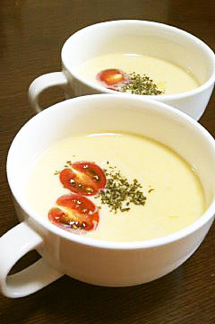 冷たい〜ずぼらな豆乳コーンスープ　の画像