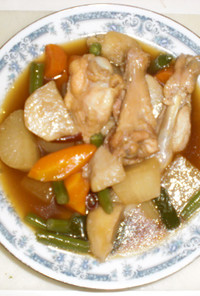 鳥手羽肉の野菜煮