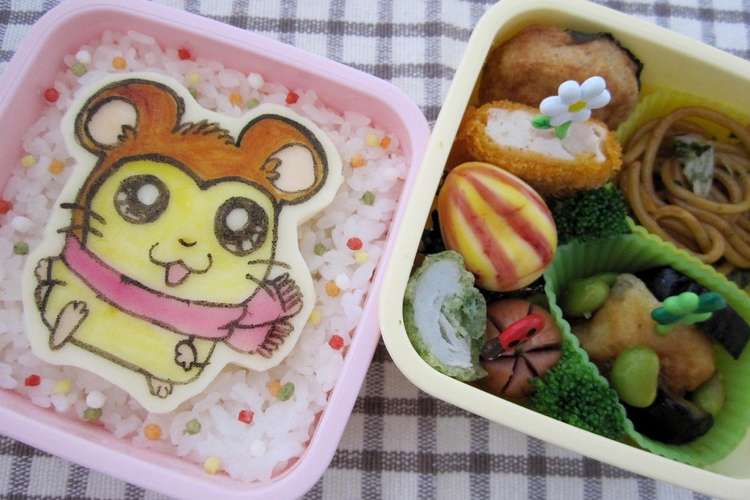 ライスぺーパーでお絵かきキャラ弁 レシピ 作り方 By しおんレシピ クックパッド
