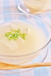 大根おろしと崩し豆腐の和風冷製スープ