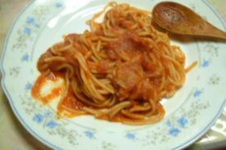 スパゲッティートマトソース レシピ 作り方 By Ikumi40 クックパッド 簡単おいしいみんなのレシピが375万品