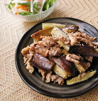 焼きナスと豚肉のさっぱり&ピリ辛中華和えの写真
