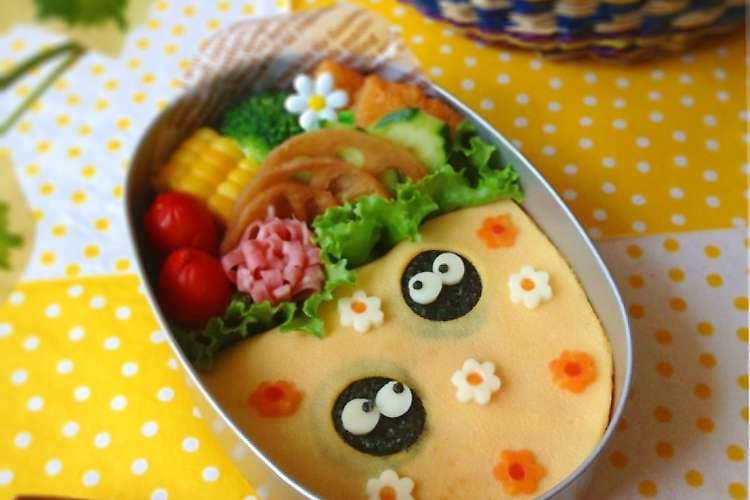 オムライスでまっくろくろすけ キャラ弁 レシピ 作り方 By Haママ クックパッド 簡単おいしいみんなのレシピが373万品