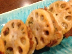 れんこんのはさみ揚げ♪
