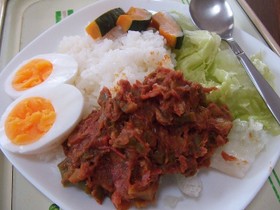 ミニトマトのドライカレー