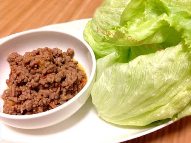 トマト肉味噌のレタス包み ෆ ౨ ೫ By Ramutomato クックパッド