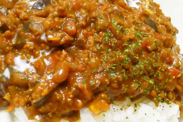 簡単 なすたっぷり 夏野菜キーマカレー レシピ 作り方 By 郁 クックパッド