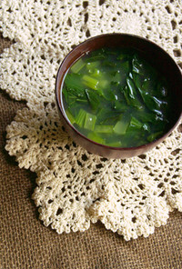 小松菜の葛スープ