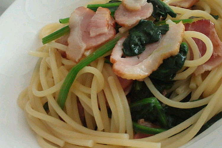 アンチョビ ベーコンとほうれん草のパスタ レシピ 作り方 By Watosonsan クックパッド 簡単おいしいみんなのレシピが352万品