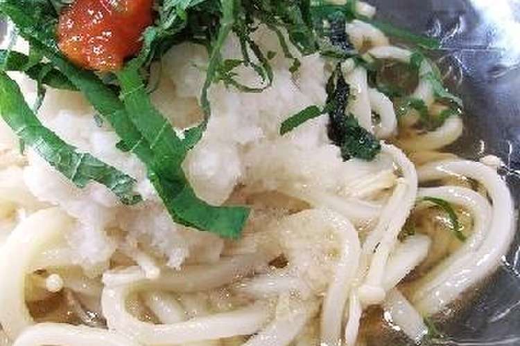 ぶっかけ冷やしおろしうどんえのき入り レシピ 作り方 By 槙かおる クックパッド