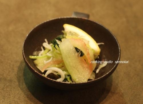 健康レシピ☆スイカの皮の超簡単酢の物の画像