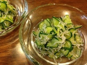 甘酢が人気☆じゃこときゅうりの酢の物♬