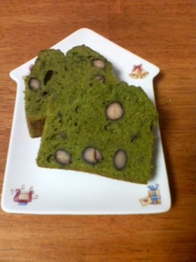 おせちで残った黒豆で☆抹茶黒豆パウンド
