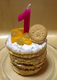 1歳のお誕生日ケーキ♡簡単♡