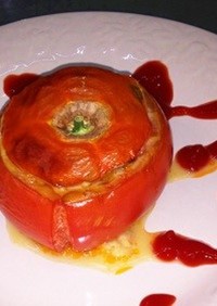 初心者簡単絶賛トマトドームハンバーグ