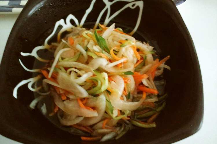 鯵の南蛮漬けの残り汁de酢の物 レシピ 作り方 By 玻瑠佳 Haruka クックパッド 簡単おいしいみんなのレシピが353万品