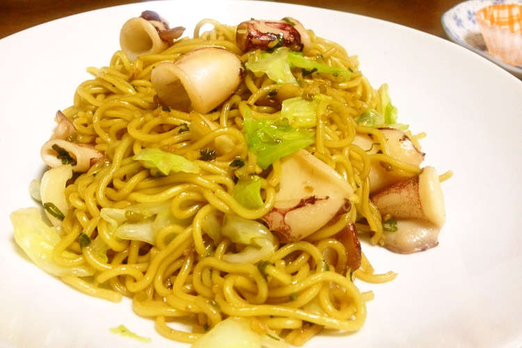 生姜ねぎたれのイカ焼きそば レシピ 作り方 By まちゃミ クックパッド