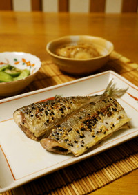 美味しい☆秋刀魚の胡麻塩麹焼き