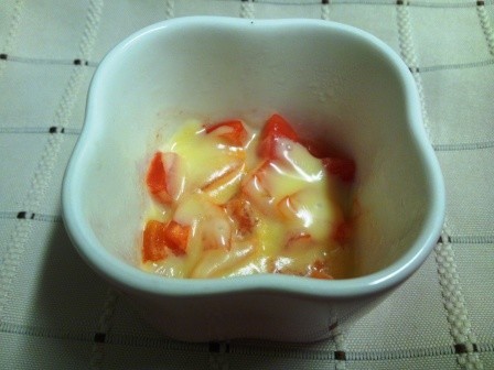 簡単離乳食☆トマト＆チーズの画像