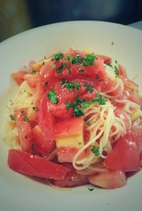 フルーツトマトとタラコの冷製カッペリーニ