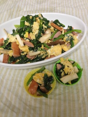 副菜にお弁当に!ほうれん草と卵のソテー