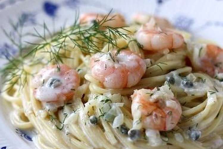 エビとディル ケイパーのクリームパスタ レシピ 作り方 By Kt121 クックパッド 簡単おいしいみんなのレシピが349万品