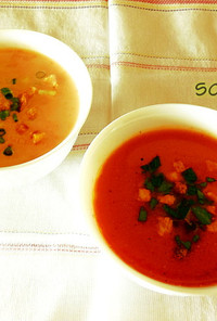 今すぐ！冷製トマトスープ　2種