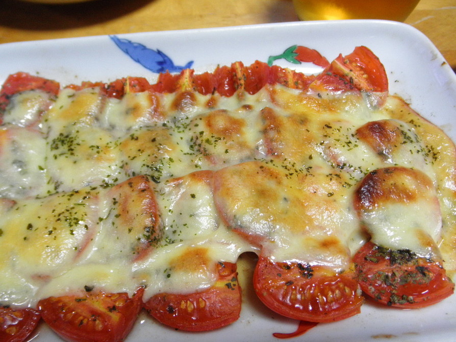 ミニトマトのチーズ焼きの画像