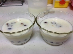 爽やかスイーツ!タピオカのカルピスミルク