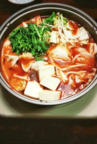 買わずに作る辛味噌鍋のスープ