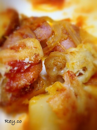 トマトみそでカリッとパン粉チーズ焼き♪の写真