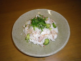 簡単!!あじの干物の混ぜご飯♪