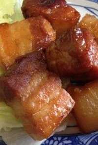 豪快‼豚バラブロック肉と冬瓜の照り焼き♪
