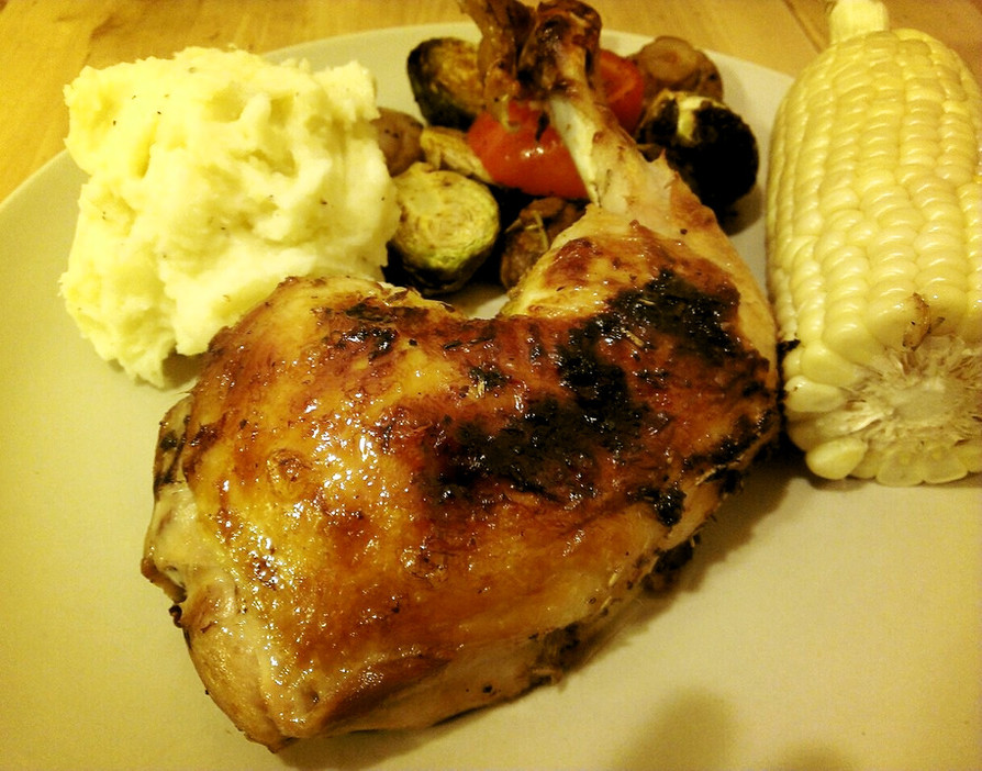 チキンレッグクォーターのオーブン焼き レシピ