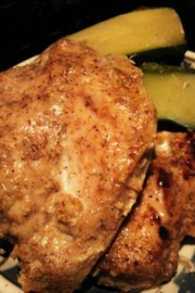 グリルパンで☆鶏とズッキーニのカレー風味の写真