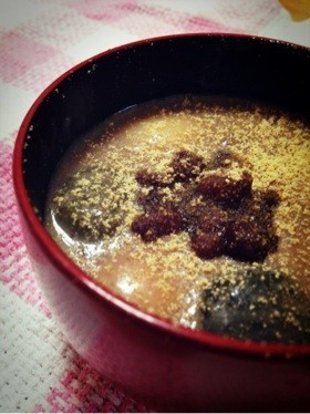 ヘルシー豆乳きなこぜんざい