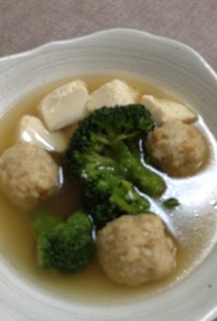 豆腐とブロッコリーの食べるスープ