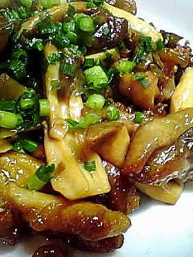 鶏肉とエリンギのザーサイ炒め